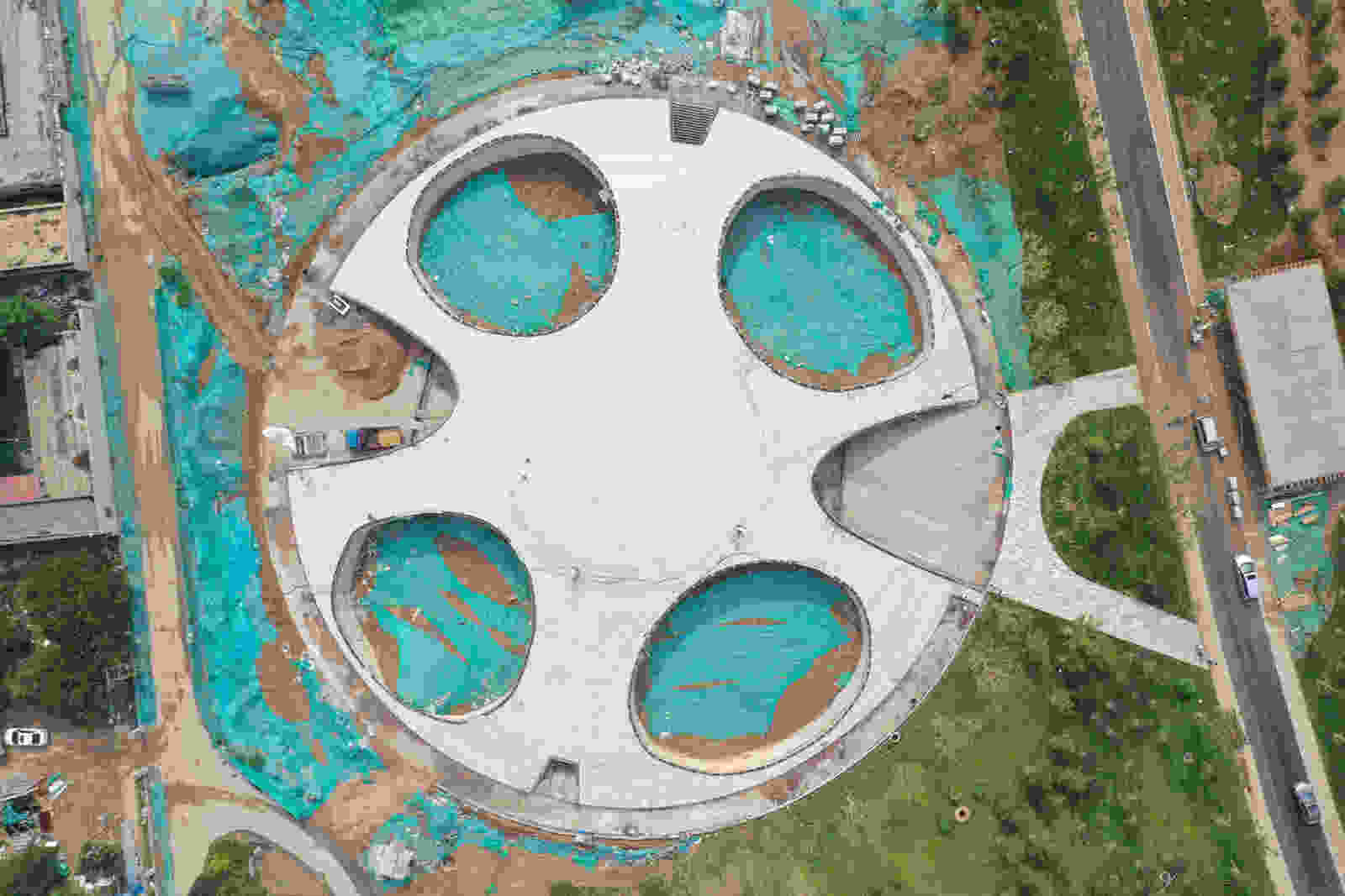 383 Taiyuan Zoo New Areas Panda House construction site 003
