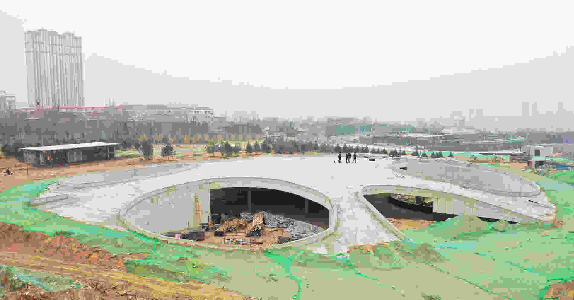 383 Taiyuan Zoo New Areas Panda House construction site 001