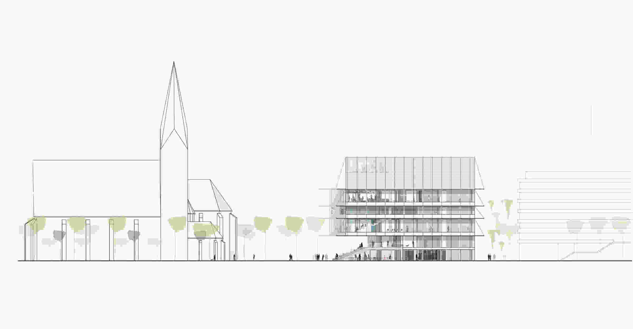 508 DMAA Haus für Film und Medien plan elevation south east